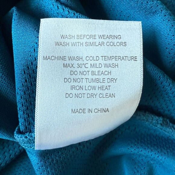 ZYIA Active Teal Blue Camo Print Short Sleeve T-Shirt Mens Mesh Athletic Size XL - Picture 5 of 5